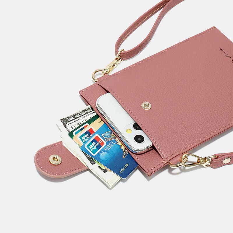 Dames 3 Kaartsleuven Stevige Telefoontas Crossbody Tas Schoudertas