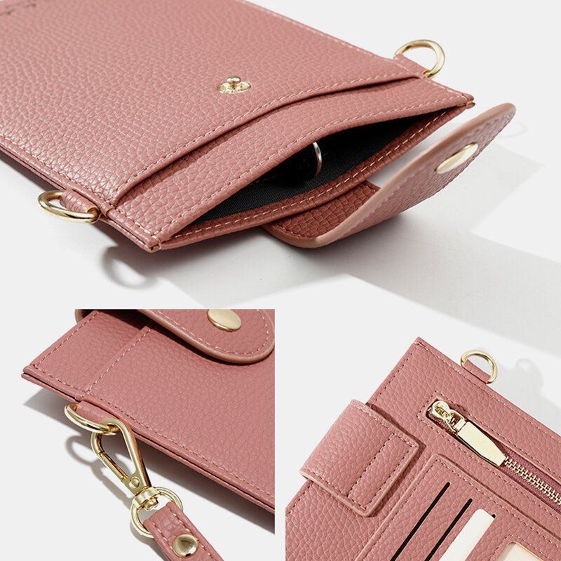 Dames 3 Kaartsleuven Stevige Telefoontas Crossbody Tas Schoudertas