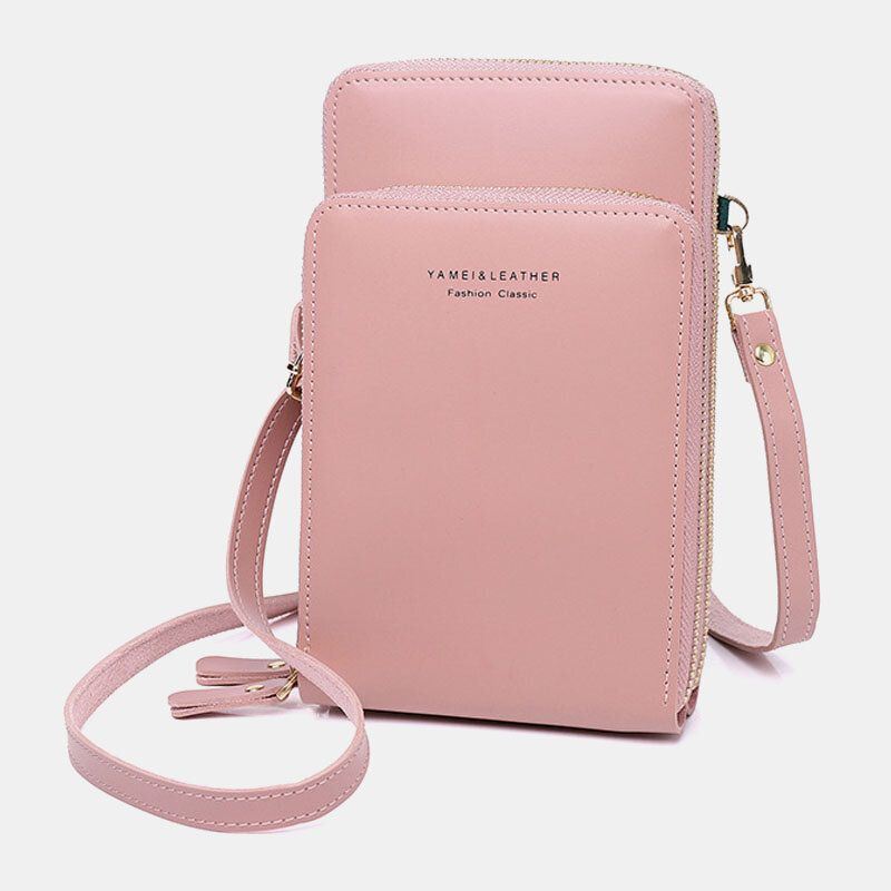 Dames 5 Kaartsleuven Telefoontas Solid Crossbody Tassen