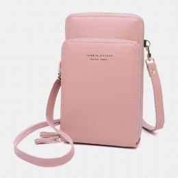 Dames 5 Kaartsleuven Telefoontas Solid Crossbody Tassen