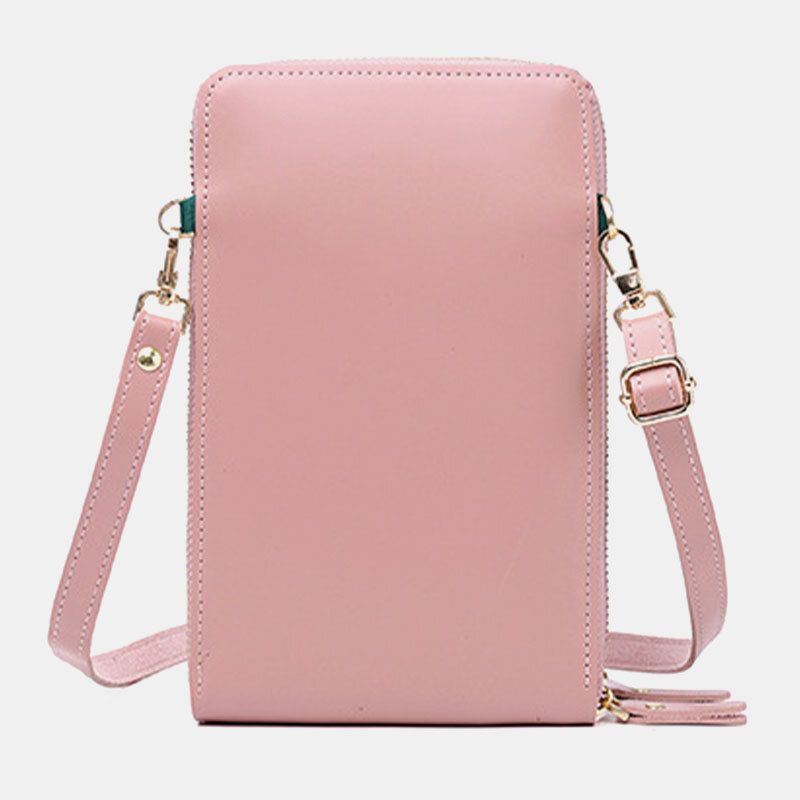 Dames 5 Kaartsleuven Telefoontas Solid Crossbody Tassen