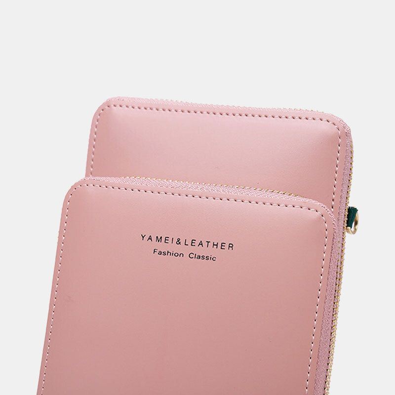 Dames 5 Kaartsleuven Telefoontas Solid Crossbody Tassen