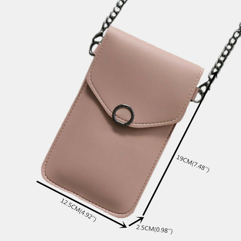 Dames 6.3 Inch Touchscreen Ketting Casual Telefoon Tas Crossbody Tas Schoudertas