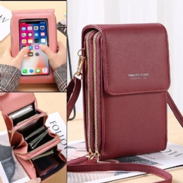 Dames 6.5 Inch Touchscreen Tas Clutch Bag Kaarttas Grote Capaciteit Multi-pocket Crossbody Telefoontas