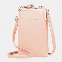 Dames 9 Kaartsleuven Telefoontas Solide Crossbody Tas Schoudertas