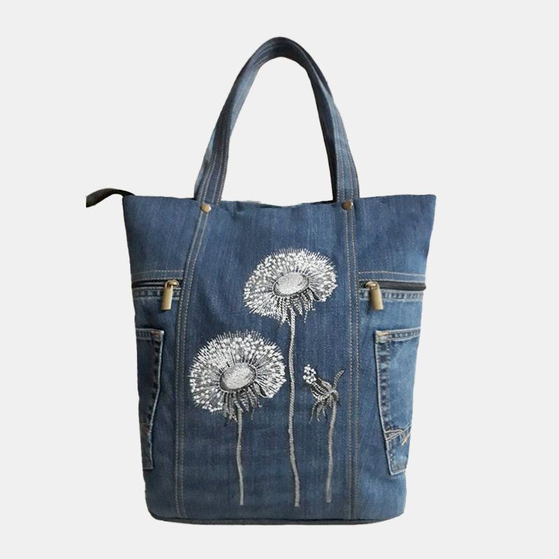 Dames Bloemenprint Canvas Handtas Schoudertas Handtas