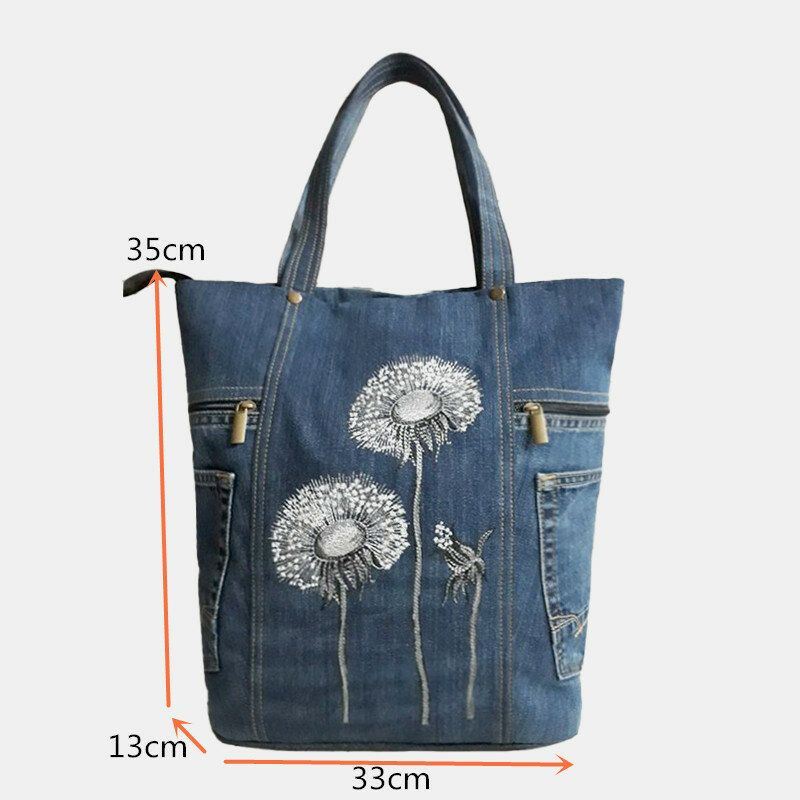 Dames Bloemenprint Canvas Handtas Schoudertas Handtas