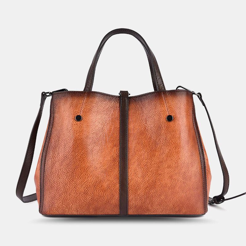 Dames Bloemmotief Reliëf Plantaardig Gelooid Lederen Crossbody Tassen Retro Grote Capaciteit Lederen Schoudertas Handtas