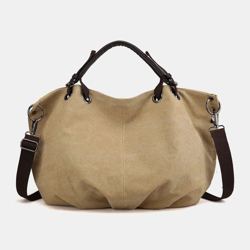 Dames Canvas Vintage Handtas Schoudertas Voor Buiten