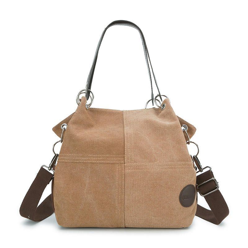 Dames Casual Canvas Multi-carry Handtas Schoudertas