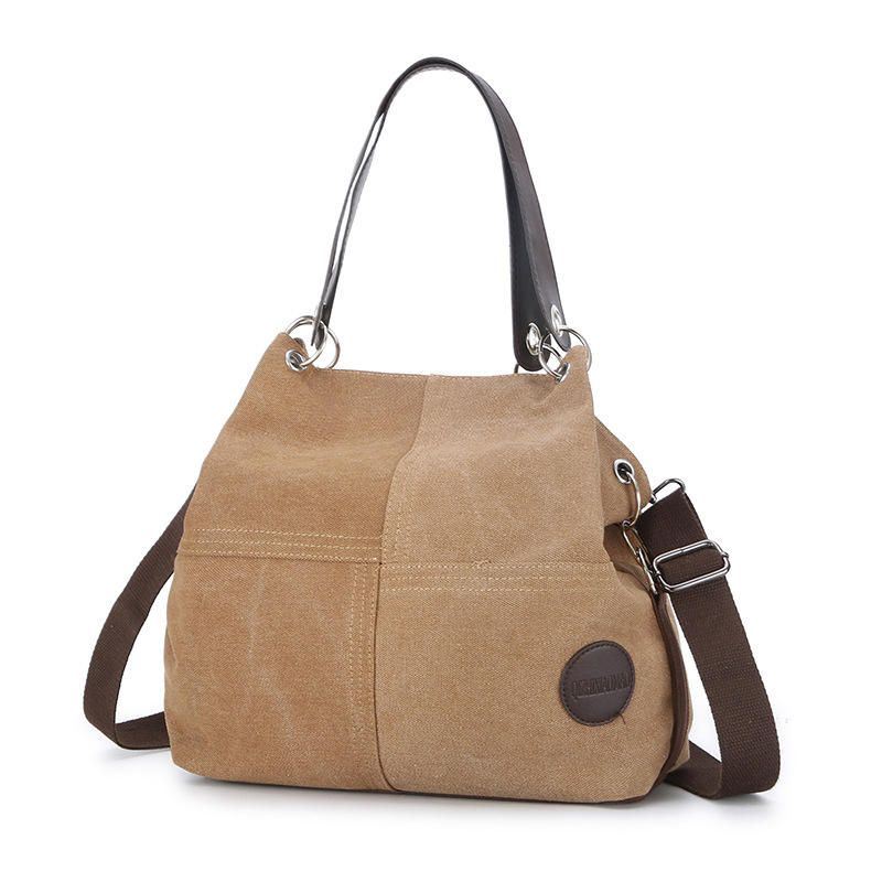 Dames Casual Canvas Multi-carry Handtas Schoudertas