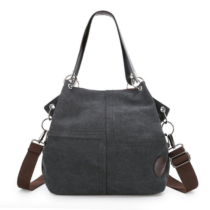 Dames Casual Canvas Multi-carry Handtas Schoudertas