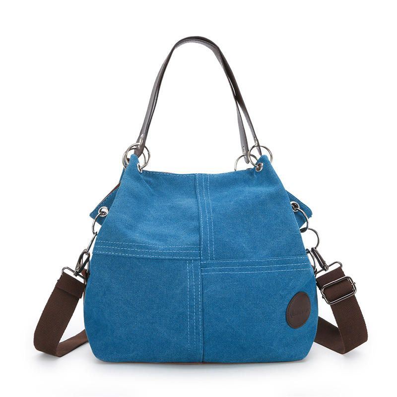 Dames Casual Canvas Multi-carry Handtas Schoudertas