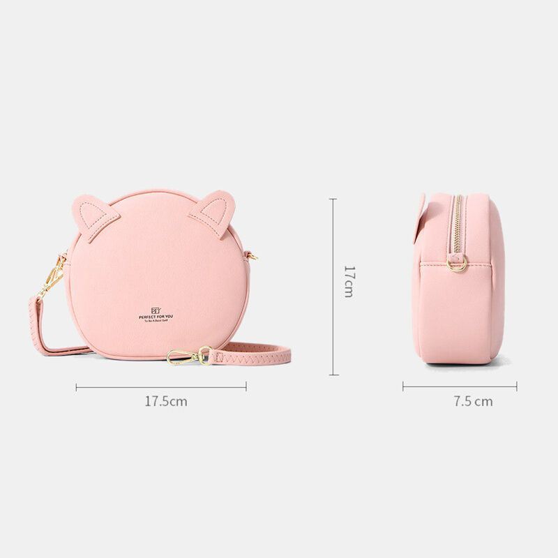 Dames Casual Effen Kat Patroon Telefoon Tas Crossbody Tas