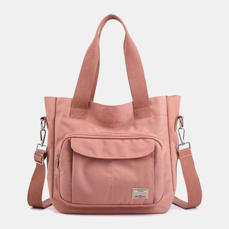 Dames Casual Lichtgewicht Tote Effen Grote Capaciteit Handtas Crossbody Tas