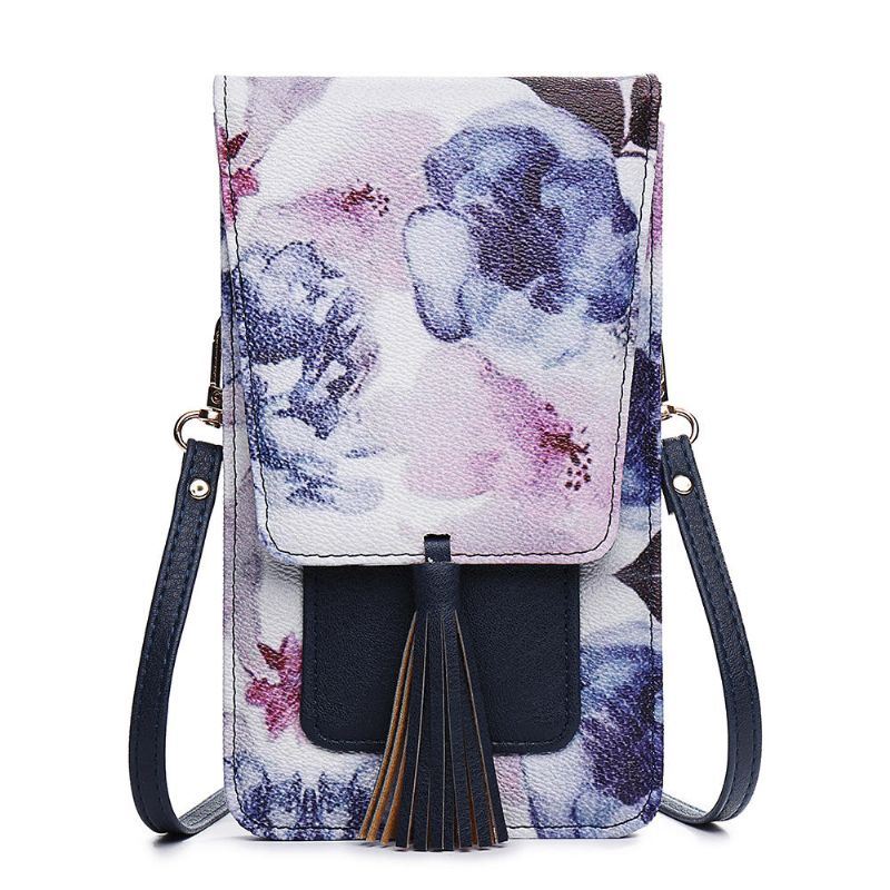 Dames Casual Multi-color Flower National Phone Bag