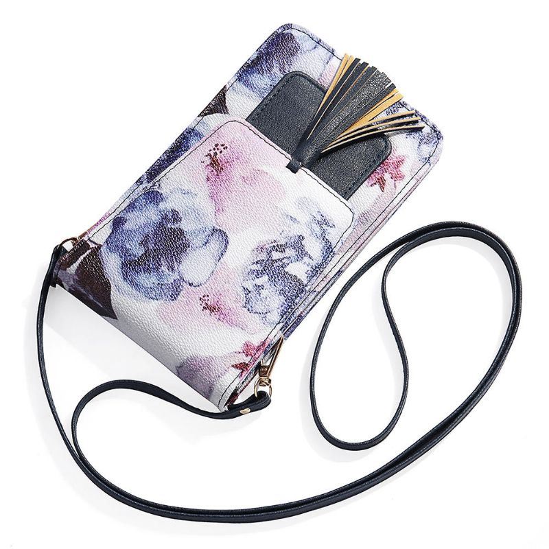 Dames Casual Multi-color Flower National Phone Bag