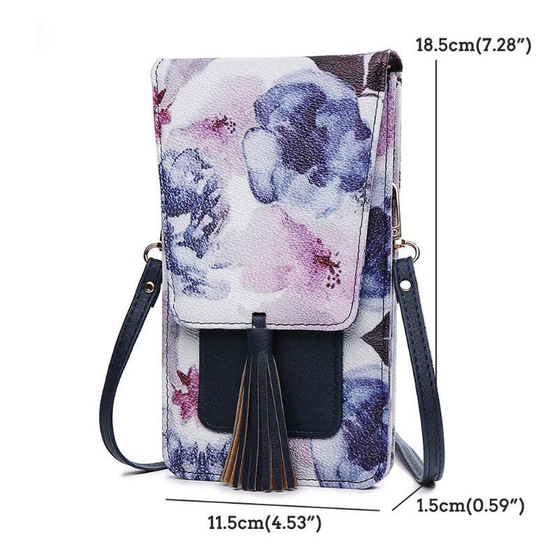 Dames Casual Multi-color Flower National Phone Bag