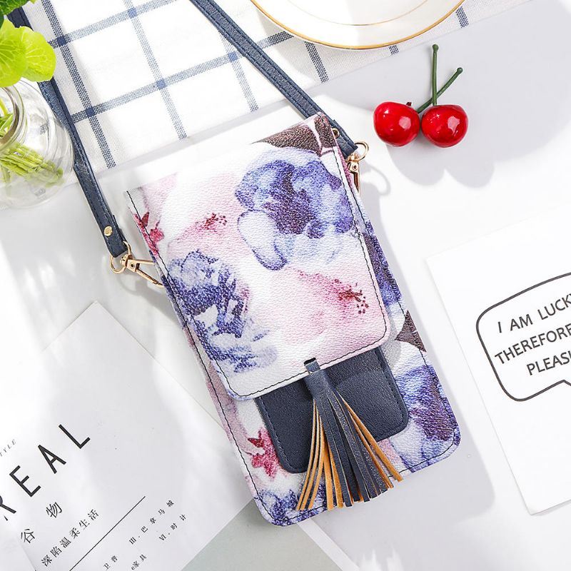 Dames Casual Multi-color Flower National Phone Bag