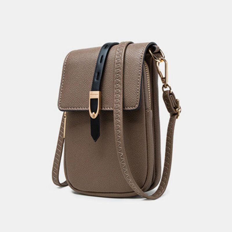 Dames Casual Patchwork 6.3 Inch Telefoontas Crossbody Tas