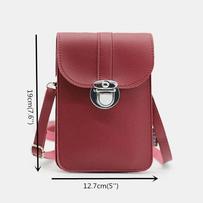 Dames Casual Patchwork 6.3 Inch Touchscreen Telefoon Tas Crossbody Tas