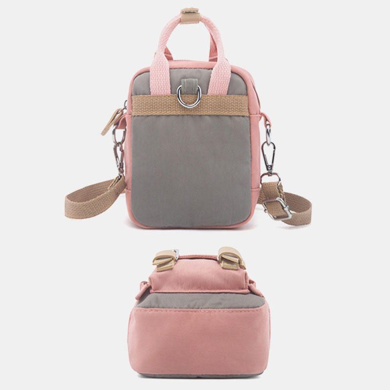 Dames Colorblock Nylon Waterdichte Crossbody Tas Mini Schoudertas