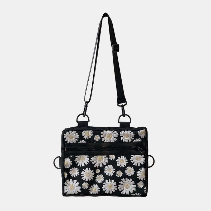 Dames Daisy Casual Bloem Nylon Crossbody Tas Schoudertas