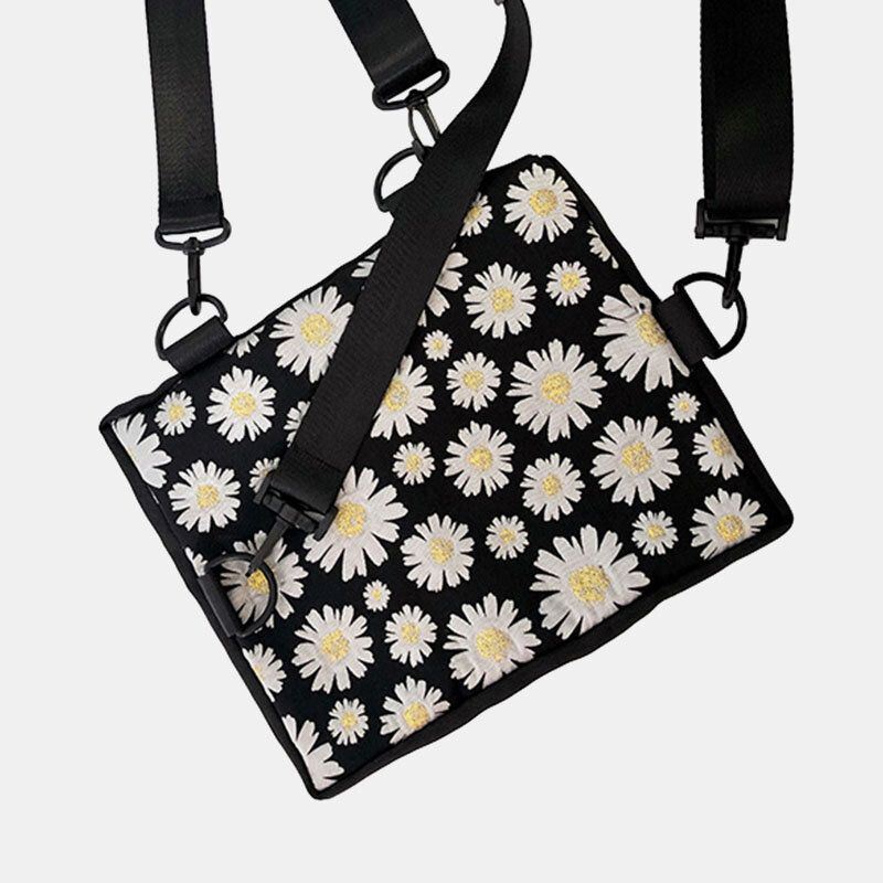 Dames Daisy Casual Bloem Nylon Crossbody Tas Schoudertas