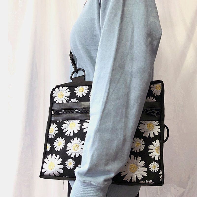 Dames Daisy Casual Bloem Nylon Crossbody Tas Schoudertas