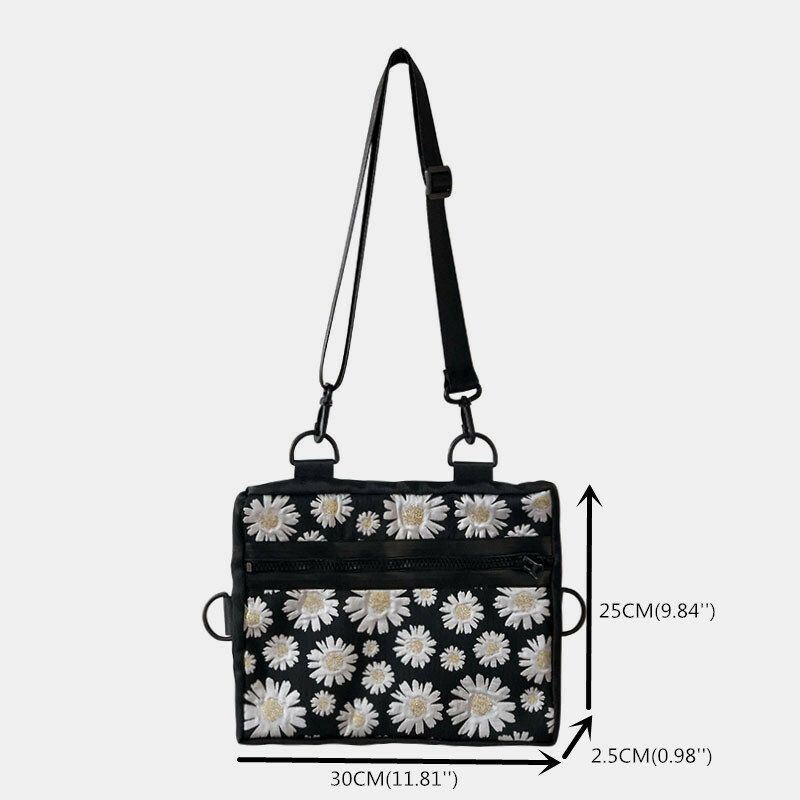 Dames Daisy Casual Bloem Nylon Crossbody Tas Schoudertas