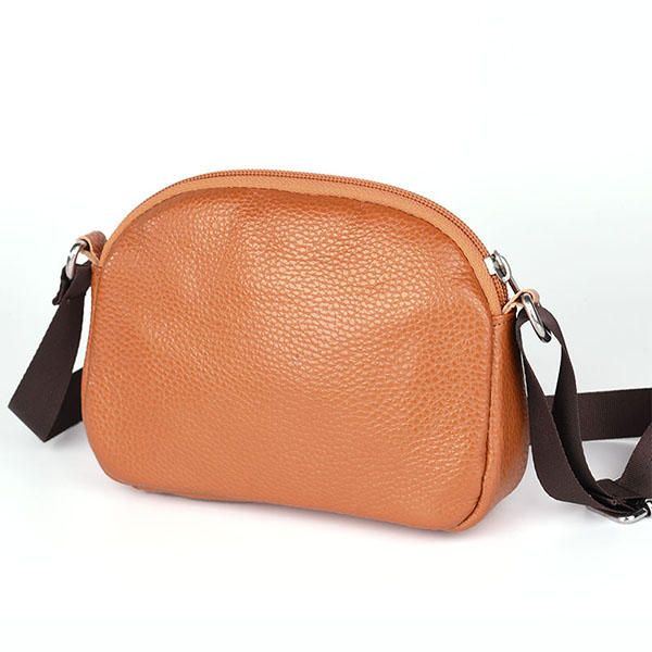 Dames Echt Leer Koeienhuid Casual Schoudertas Telefoon Tas Crossbody Tas