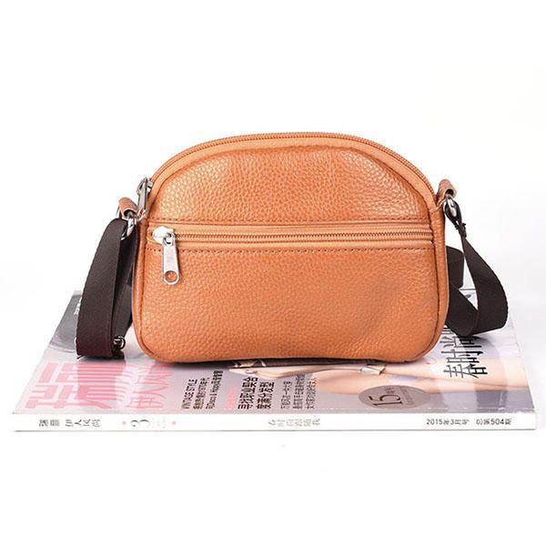 Dames Echt Leer Koeienhuid Casual Schoudertas Telefoon Tas Crossbody Tas