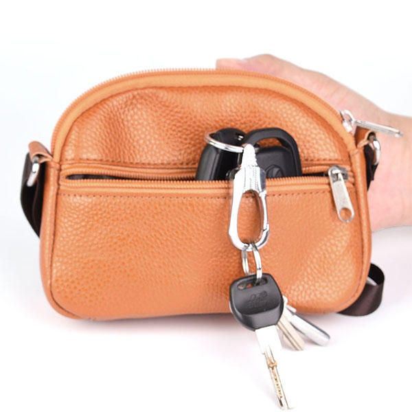 Dames Echt Leer Koeienhuid Casual Schoudertas Telefoon Tas Crossbody Tas