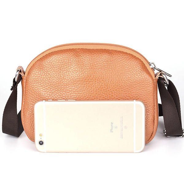 Dames Echt Leer Koeienhuid Casual Schoudertas Telefoon Tas Crossbody Tas