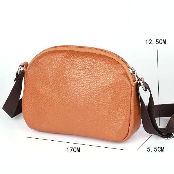 Dames Echt Leer Koeienhuid Casual Schoudertas Telefoon Tas Crossbody Tas