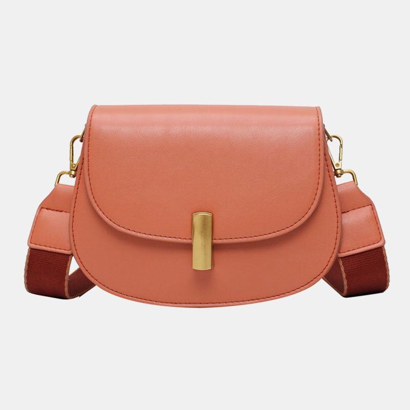 Dames Effen Halfronde Zadeltas Crossbody Tas Vrijetijdsborsttas