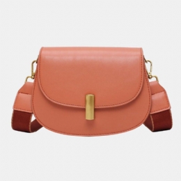 Dames Effen Halfronde Zadeltas Crossbody Tas Vrijetijdsborsttas