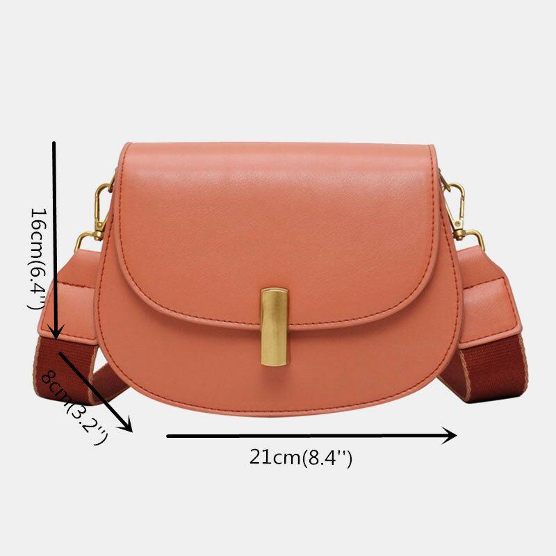 Dames Effen Halfronde Zadeltas Crossbody Tas Vrijetijdsborsttas