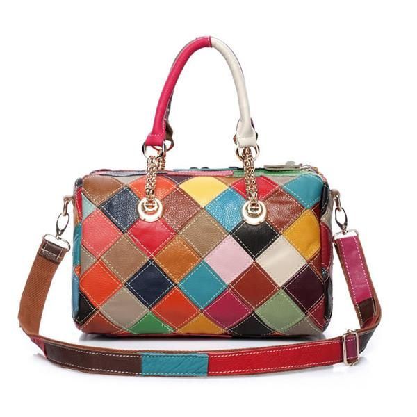 Dames Elegante Bloem Patchwork Crossbody Tas Handtas