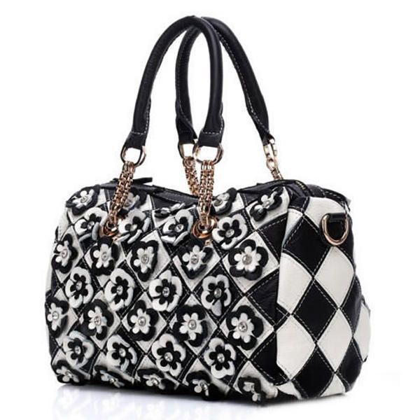 Dames Elegante Bloem Patchwork Crossbody Tas Handtas