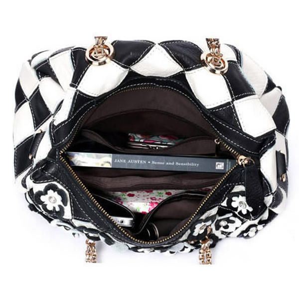 Dames Elegante Bloem Patchwork Crossbody Tas Handtas