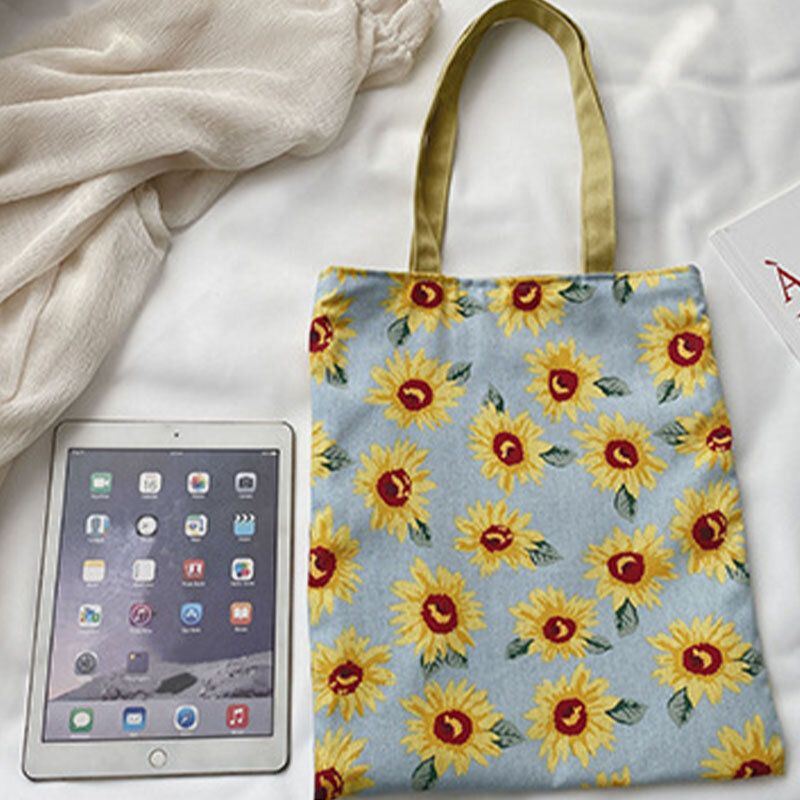 Dames Gestippelde Daisy Bedrukte Tote Bag Handtas Schoudertas