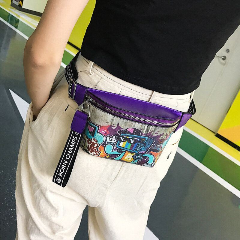 Dames Graffiti Geschilderde Borsttas Sling Bag