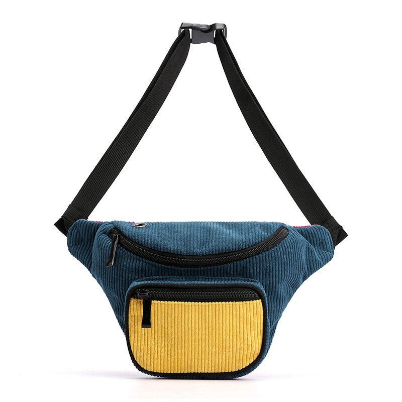 Dames Herenmode Multi-color Heuptas Schoudertas Borsttas Crossbodytas Met Hoofdtelefoonpoort