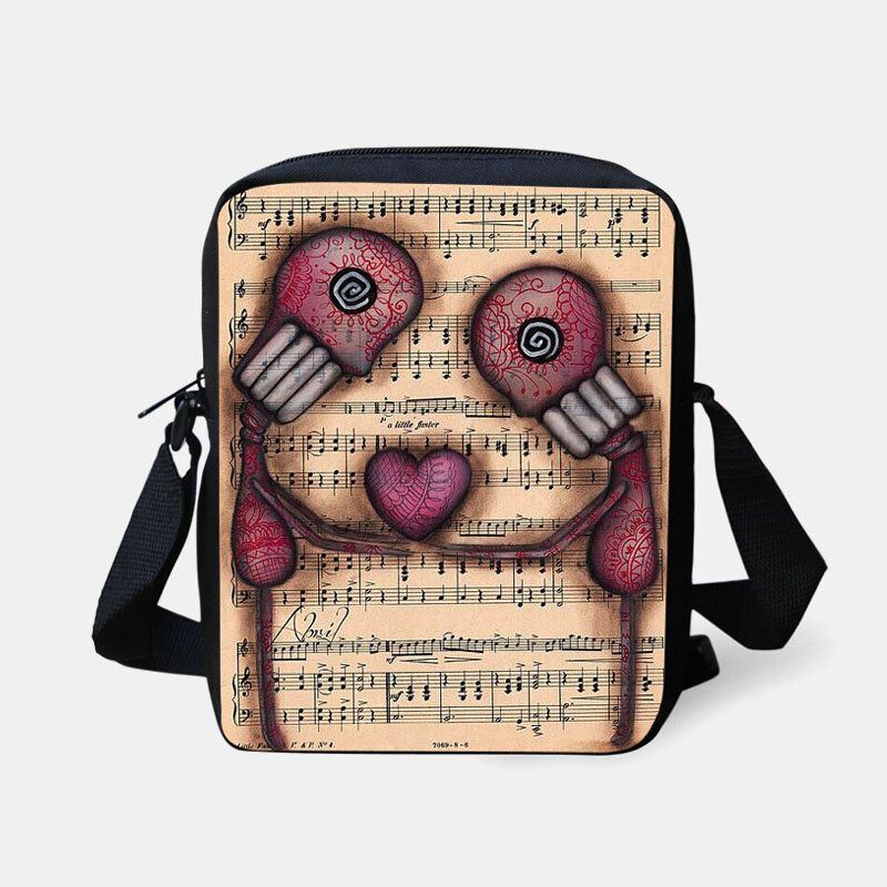 Dames Kinderen Halloween Stijl Gekleed Leuke Schedel Patroon Crossbody Tas Voor Carry Snoep Suiker