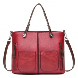 Dames Kunstleer Minimalistische Handtas Crossbody Tas