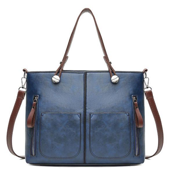 Dames Kunstleer Minimalistische Handtas Crossbody Tas