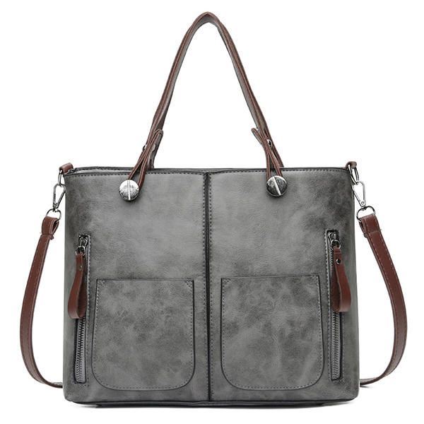 Dames Kunstleer Minimalistische Handtas Crossbody Tas