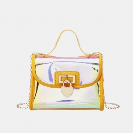 Dames Laser Chain Pvc Crossbody Tas Schoudertas Handtas