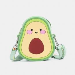 Dames Leuke Aardbei Avocado Rubber Mini Crossbody Tas